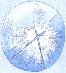 Amikor közel vagyunk Krisztushoz, és lángokban állunk az Ő szeretetében, akkor reménykedhetünk abban, hogy „tüzet gyújtunk” más lelkekre, 2002 (papíron nem) alkotó: Elizabeth Wang