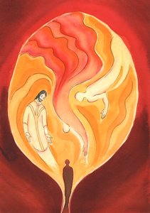 Jézus, a mi főpapunk a Szentlélek által az Atya szeretetébe vonz minket, 2003 (papíron) alkotó: Elizabeth Wang