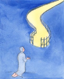 Jézus azt mondta, hogy ez egy keskeny kapu, amely az élethez vezet, és egy kemény út, 2004 (papíron nem) alkotó: Elizabeth Wang