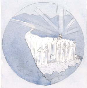 A Szent Hagyomány útján a Szentírást a magasba emelve a tanárok haladnak végig: püspökök és papok az egész néppel., 2001 (papíron nem) alkotó: Elizabeth Wang