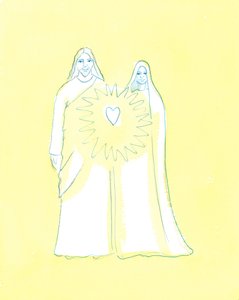 A Szűzanya úgy osztotta Krisztus gyötrelmét, ahogyan senki más a földön, 2003 (papíron nélkül) alkotó: Elizabeth Wang