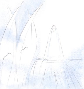 Az angyalok mélyen meghajoltak a „Legdrágább vére” szavak előtt, Krisztus szent szenvedésének tiszteletére., 2001 (papíron nem) alkotó: Elizabeth Wang