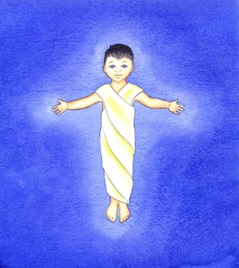 The Infant Jesus, 2001 (w/c papíron) alkotó: Elizabeth Wang