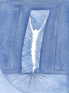Jézus áldozata élő nyílást nyitott a függönyön keresztül a Szentek Szentjére, Isten fényére, hogy beléphessünk a mennybe, 2000 (papíron) alkotó: Elizabeth Wang
