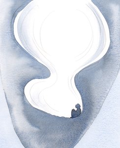 A lélek, mint barlang: A lelket barlangnak láttam, kibővülve, ahogy Krisztus megnyitotta a lelket a Menny Fénye felé az én imámmal, az Ő kegyelmével és kedvességével, 2000 (papíron) alkotó: Elizabeth Wang