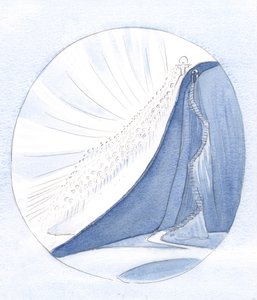 Az, aki a saját vágyait keresztre feszíti a királyság érdekében, valóban azt a „szűk utat” követi, amely a mennybe vezet., 2001 (papíron nem) alkotó: Elizabeth Wang