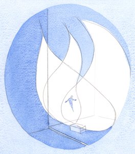 Aki teljes egészében felajánlja magát Istennek (aki minden vágyat, életet, energiát felajánl) – tökéletesen dicséri Istent Krisztus áldozatának lángjában., 2001 (papíron nem) alkotó: Elizabeth Wang