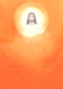 Krisztus tisztasága Szeplőtelen Anyjának tisztaságából fakadt; Ő igaz Isten, és tökéletes ember, 2002 (papíron nélkül) alkotó: Elizabeth Wang