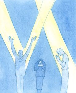 Az imádkozásnak sokféle módja van, és sokféle belső hozzáállás létezik; ami számít, az Isten iránti őszinte szeretetünk, 2003 (papíron) alkotó: Elizabeth Wang