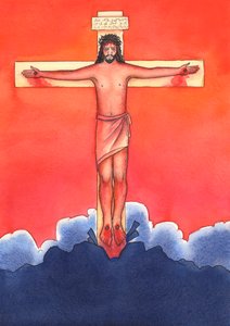 Krisztus azon barátai, akik nem tudnak elmenni a misére, úgy viselkednek, mint Krisztus réges-rég barátai, akik elfutottak, amikor Krisztust letartóztatták és keresztre feszítették., 2004 (papíron nem) alkotó: Elizabeth Wang