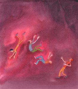 Azok, akik súlyos bűnt követnek el, mint például az abortuszt támogatók, ha nem térnek meg, egy nap a pokolba kerülnek, 2005 (akvarell, papír) alkotó: Elizabeth Wang