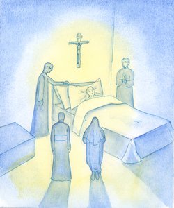 Azok, akik elfogadják Isten terveit és Isten segítségét, a halál előtt felkészíthetők az Istennel való találkozásra, 2003 (papíron) alkotó: Elizabeth Wang