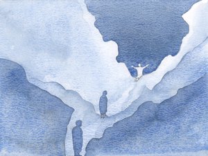Krisztus rétegről rétegre irányított engem minden képen túl Isten sötét univerzuma felé a lélekben, 2000 (papíron) alkotó: Elizabeth Wang