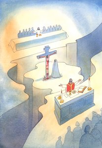 Az utolsó vacsorán alapított Eucharisztia révén a Kálvária áldozata minden generációban újra megjelenik, 2001 (papíron is) alkotó: Elizabeth Wang