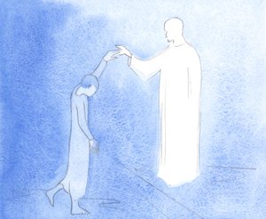 Ha hagyja magát, hogy Krisztus, az Ő Lelke vezesse, olyan, mint egy táncosnő, aki bízik partnerében, hogy minden mozdulatát vezesse, 2001 (papíron nélkül) alkotó: Elizabeth Wang