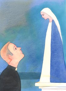 Valóban, minden pap fordulhat segítségért a Szűzanyához, abban a bizalomban, hogy őt különös érdeklődés övezi az ő reményei, örömei, félelmei és bánatai, 2004 (papíron) alkotó: Elizabeth Wang
