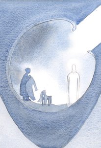 Krisztust távol tarthatjuk tetteinkkel, vagy az imádságban felvett álruhákkal, 2000 (papíron) alkotó: Elizabeth Wang