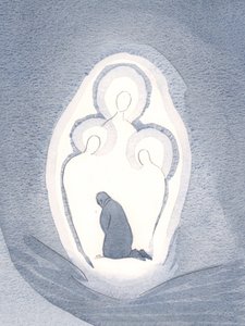 Szeretjük és imádjuk a lelkünkben lévő három isteni személyt, amikor a kegyelem állapotában élünk, 2000 (papíron nem) alkotó: Elizabeth Wang