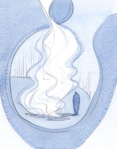 Micsoda kegyelem tüze, amikor feltárjuk és Krisztus elé helyezzük minden hibánkat és gyengeségünket., 2001 (papíron nélkül) alkotó: Elizabeth Wang