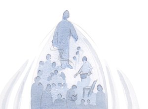 Amikor egy lélek mindent felkínál az Atyának való hódolatban, akkor abban az életben mindent felfelé, Isten magához von., 2001 (papíron nem) alkotó: Elizabeth Wang