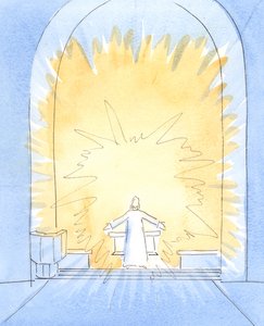 Amikor a kenyeret a szentmisén megszentelték, Krisztus lényegében jelen van oltárunkon, teljes dicsőségében, 2004 (papíron nem) alkotó: Elizabeth Wang