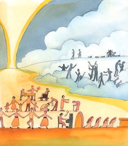 Ahol a mennyből kegyelmet fogadnak, az elárasztja a földet. A keresztényeknek jótékonyságukkal meg kell mutatniuk, milyen a kereszténység., 2004 (papíron nélkül) alkotó: Elizabeth Wang