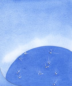 Bárhol vannak lelkek, akiket Krisztus élete „világít” és lángol a dicsérettől, olyan, mintha Isten gyémántként világító fényeket látna a földön, 2002 (papíron) alkotó: Elizabeth Wang