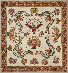 Medallion Quilt, 1830 körül (pamut) alkotó: Elizabeth Welsh