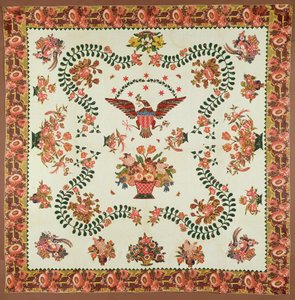 Paplan, 1825 körül (rátétes pamut) alkotó: Elizabeth Welsh