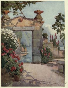 Egy ajtó Varennában, Lago di Como, Illusztráció: "Az olasz tavak", Richard Bagot