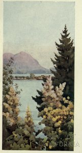 Egy kert, Lago di Como, Illusztráció: "Az olasz tavak" Richard Bagottól alkotó: Ella Du Cane