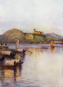 Angera, Maggiore-tó (színes litho) alkotó: Ella Du Cane