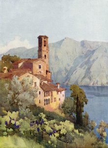 Castagnola, Luganói-tó (színes litho) alkotó: Ella Du Cane