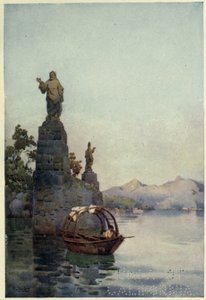 A Villa Arconati bejárata, Lago di Como, Illusztráció: "Az olasz tavak", Richard Bagot alkotó: Ella Du Cane
