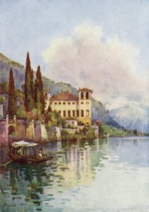 Gravedona, Comói-tó (színes litho)