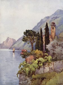 Oria, Luganói-tó (színes litho)