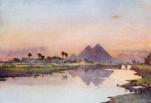 A második piramis, Giza (színes litó) alkotó: Ella Du Cane