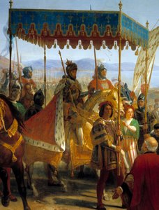 VIII. Károly (1470-1498) belépése Nápolyba alkotó: Eloi Firmin Feron