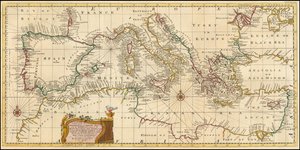1748-as térkép - A Földközi-tenger és az Adriai-tenger pontos térképe; a szigetvilággal és a Fekete-tenger egy részével együtt.