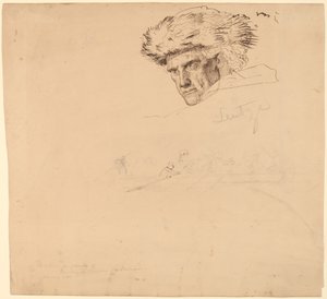 Tanulmányok a "Washington Crossing the Delaware" számára [recto] alkotó: Emanuel Gottlieb Leutze