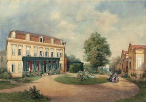 Emanuel Stöckler Az Albert Hardt család vidéki háza Hadersdorfban, Bécs közelében 1854