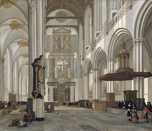 Az új templom belseje, Amszterdam, 1657