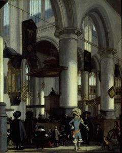 A régi templom belseje, Delft, c. 1680.
