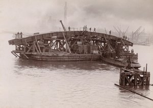 A Vauxhall híd építése, London, 1903-1904 alkotó: Emberson and Sons