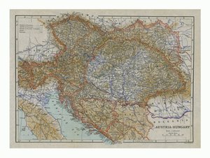 Ausztria-Magyarország térképe, 1910-es évek.
