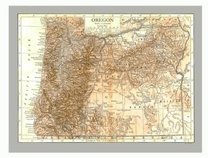 Oregon térképe, 1910. alkotó: Emery Walker