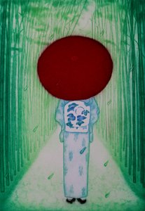 Piros esernyő, 2007 (metszet)