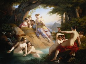 Diana és nimfák fürdőzése, 1846 alkotó: Emil Jacobs