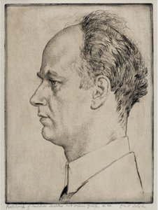 Wilhelm Furtwaengler (1886-1954) portréja - Orlik Emil (1870-1932) - 1928 - Rézkarc - 39x31,5 - Magángyűjtemény alkotó: Emil Orlik