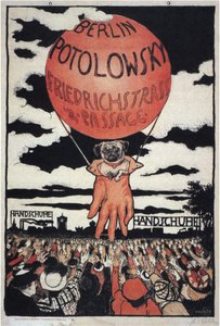 A Potolowsky-kesztyűgyártó plakátja, 1897